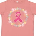 thumbnail image 4 of Inktastic Breast Cancer Pink Ribbon Awareness Wreath Girls Toddler T-Shirt, 4 of 5