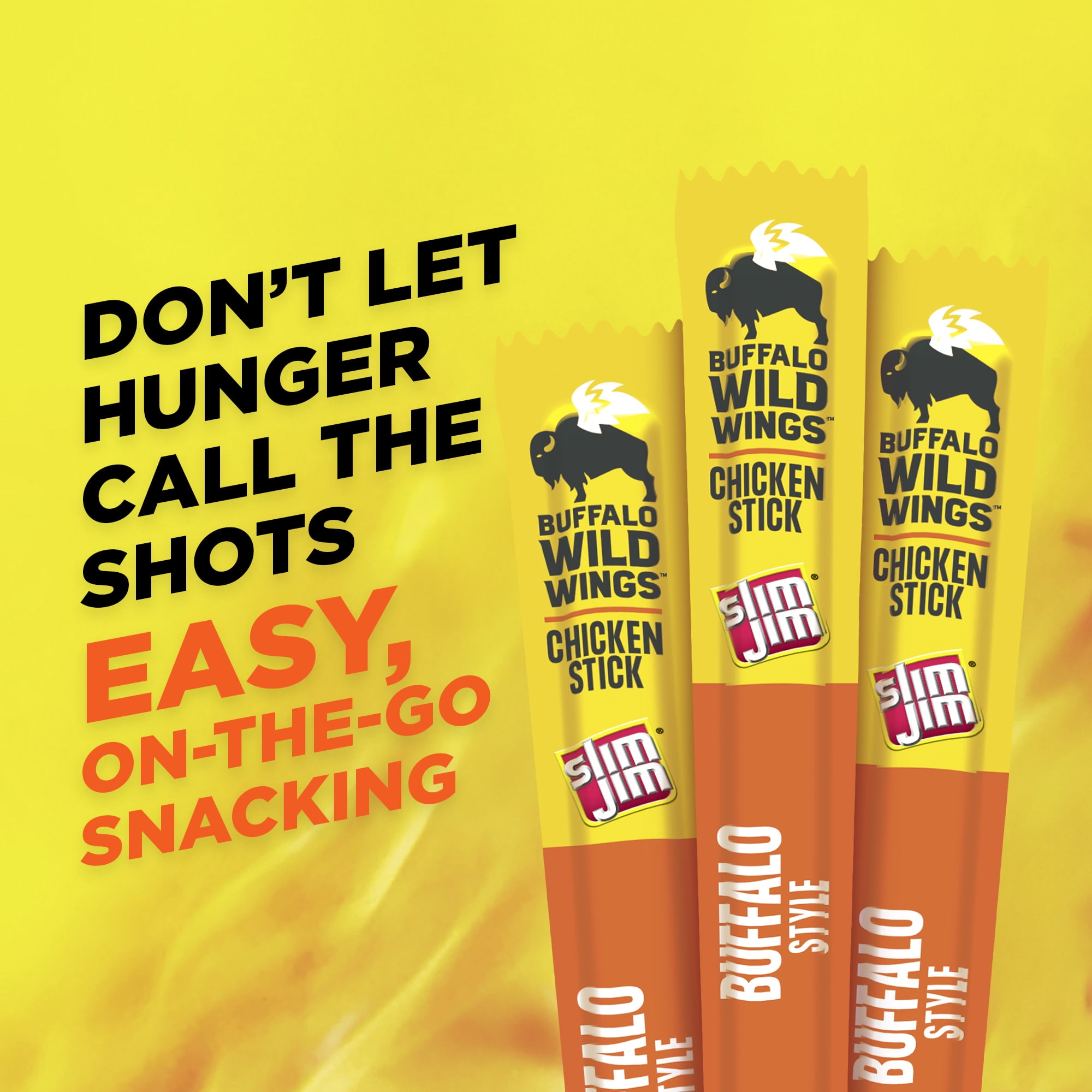 Slim Jim Giant Chicken Sticks, Buffalo Wild Wings Buffalo Style, 6g Protein per Stick, 0.97 oz.