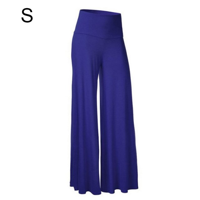 Pantalones Pantalones de yoga de cintura alta Pantalones de mujer de pierna ancha Ropa deportiva, Azul, S tholdsy AP002098-22