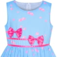 thumbnail image 3 of Sunny Fashion Girls Dress Blue Unicorn Flower Summer Sundress 7-8 Years, 3 of 7