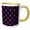 Yellow/White, variant on 3drose, Seamless Square Pattern Background - Abstract Vector Design, 11oz Two-tone Red Mug