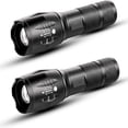 thumbnail image 1 of CHUANK LED Emergency Handheld Flashlight with Adjustable Focus  Water Resistant  5 Modes  Best Tactical Flashlight for Emergency  Camping and Fishing  2 Pack, 1 of 6