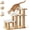White, variant on Dog Stairs, Solid Wood Pet Stairs with Cat Scratching Post, Transformable Cat Ramp Can Hold Up to 200 lbs, 20 Inch Pet Steps for Dogs and Cats to Climb High Bed and Couch, Over 6 Combinations