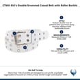thumbnail image 5 of CTM Girl's Double Grommet Casual Belt with Roller Buckle, 5 of 5