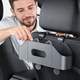 thumbnail image 4 of Multifunctional Car Back Seat Organizer with Cup Holder and Tissue Box - 3-in-1 Backseat Storage Box with Bin & Hooks for Sedan, SUV, and Truck to Hold Phones, Snacks, Drinks, and Bags, 4 of 7