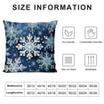 thumbnail image 5 of Creowell  Snowflakes Winter Pattern，Pillow Cute Design Hidden Zipper Home Sofa Decorative Cushion Cover Square,White and Navy Blue, 5 of 5