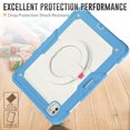 thumbnail image 4 of for iPad Pro 13 inch Case (M4 2024/M5 2025), 360 Rotating Shockproof Cover with Stand, Handle, Shoulder Strap, Cream Navy, 4 of 7