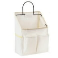 thumbnail image 5 of Tnobhg Wall-mounted Iron Hook Hanging Bag Multiple Pockets Large Capacity Folding Dormitory Book Glasses Wall Hanging Organizer, 5 of 8