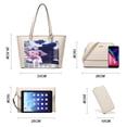 thumbnail image 5 of Bolsos de mano de cuero sintético a la moda para mujer, bolso de hombro, bolso con asa superior, conjunto de 4 Uds., 5 of 5