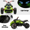 thumbnail image 5 of EastVita 12V 3 Wheeler Ride on ATV Electric Motorcycle, Battery Powered Electric Vehicle w/LED Lights, High & Low Speed, Horn, Music, USB, Treaded Tires, Ride on Car, 5 of 9