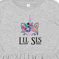thumbnail image 4 of Inktastic Little Sister Unicorn Lil Sis Girls Toddler Dress, 4 of 5
