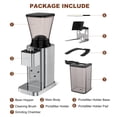 thumbnail image 2 of Conical Burr Coffee Grinder Electric, Espresso Coffee Bean Grinder for Home Use Adjustable 48 Grind Settings, 35s Precision Timer, Stainless Steel, A, 2 of 9
