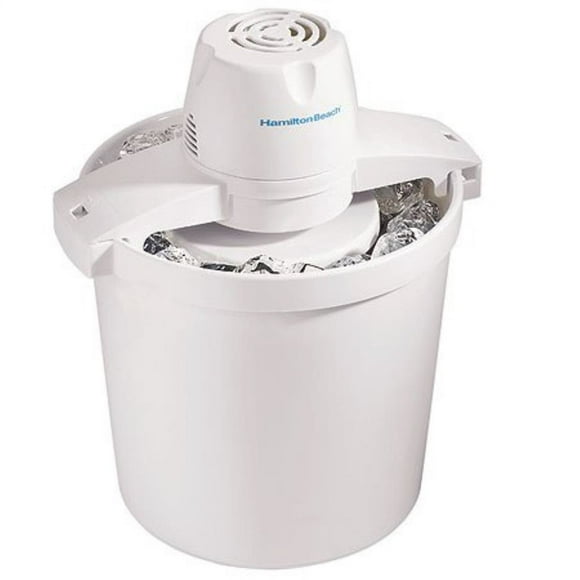 Hamilton Beach 68330N Automatic Ice Cream Maker, 4 Quart, White