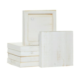 6 Pack Unfinished Wood Canvas Boards for Painting, Blank Deep Cradle 6x12  Panels for Art, Wall Decor (0.85 in Thick)