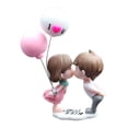 thumbnail image 4 of Lipstore 5xLittle Cartoon Couples Figurines Resin Decorative with Balloon Table Top Kiss, 4 of 8