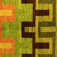 thumbnail image 1 of Ahgly Company Machine Washable Indoor Square Abstract Yellow Modern Area Rugs, 8' Square, 1 of 4