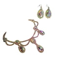 thumbnail image 2 of Pendientes Fernando Conjunto de joyas Accesorios de vestuario Declaración brillante Gota de lágrima para fiesta de graduación boda Estilo A, 2 of 8
