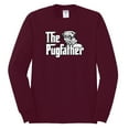 thumbnail image 2 of Wild Bobby,The Pugfather Funny Godfather Movie Logo Pug Parody, Father's Day, Men Long Sleeve Shirt, Maroon, 2XL, 2 of 3