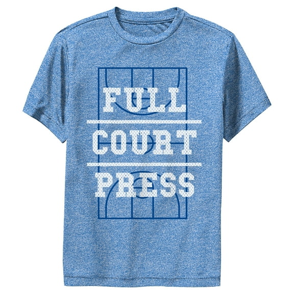 Boy's Lost Gods Full Court Press  Performance Graphic Tee Royal Blue Heather Medium