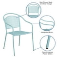 thumbnail image 6 of Flash Furniture Oia Commercial Grade 5 Pack Sky Blue Indoor-Outdoor Steel Patio Arm Chair with Round Back, 6 of 13
