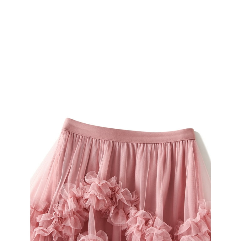 Runway Ruffles Baby Pink Skirt