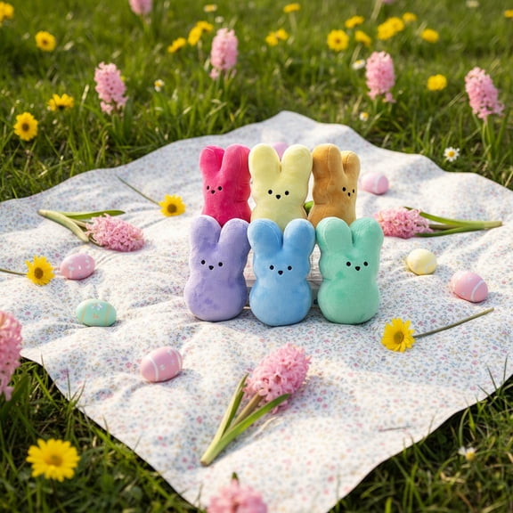 Plush Easter Bunny Stuffed Animal,Easter Bunny Doll Soft Plush Bunnies Stuffed Rabbit Animal Toy, Easter Rabbit Dolls for Easter Decoration,Perfect Easter Baskets Filler