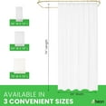 thumbnail image 3 of Cotton 36x74" Stall Shower Curtain - Natural fabric Leakproof curtain for luxury bathroom decor - White, 3 of 9