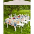 thumbnail image 4 of nqOlkjepod Colorful Geometric Outdoor Tablecloth with Umbrella Hole & Zipper, Vintage Country Abstract Plaid Rectangle Table Cover 60x102 Inch, Dining Waterproof Table Cloth Protector for Patio, 4 of 7