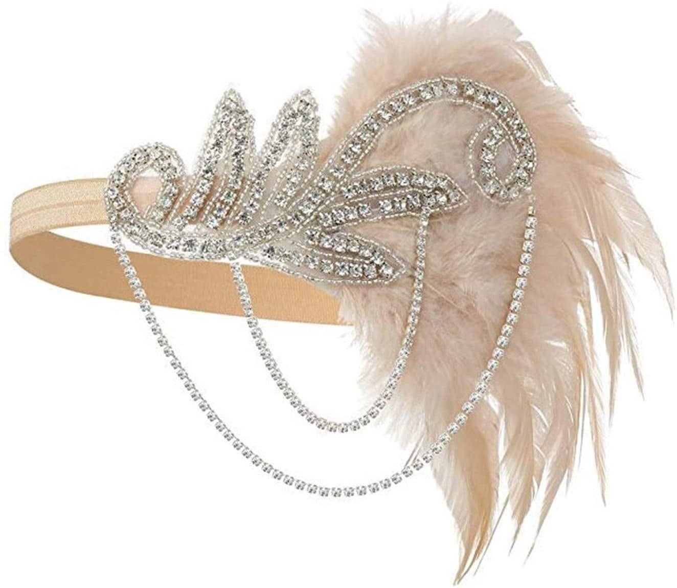 Carnival Feather Headpiece Showgirl Headband Roaring 20s 1922s Flapper