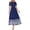 Navy White Flower, variant on Summer Dresses for Women Casual V Neck Short Sleeve Flowy Wedding Guest Beach Vacation Floral Boho Maxi Dress