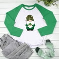 thumbnail image 4 of Spring Tops for Women Raglan Long Sleeved Top New Raglan Saint Dwarf Print Spliced T Shirts for Women Mint Green L, 4 of 4