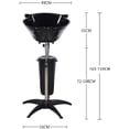 thumbnail image 4 of FETCOI Plastic Rolling Stand Shampoo Basin with 10L Water Bucket, Hair Salon Portable Treatment Bowl Mobile Shampoo Sink Backwash Hair Basin (Black), 4 of 9