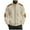 Beige, variant on Wyobmus Men's Corduroy Jackets Solid Color Patchwork Shirts Stand Collar Full Zipper Long Sleeved Jacket White