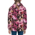 thumbnail image 6 of Pofeuu Rose Flowers Print Teenage Zipper Hoodie Sweatshirts Hooded Casual Jackets With Pocket For Boys Girls-, 6 of 6
