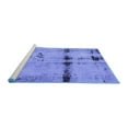 thumbnail image 2 of Ahgly Company Machine Washable Indoor Square Abstract Blue Modern Area Rugs, 6' Square, 2 of 4