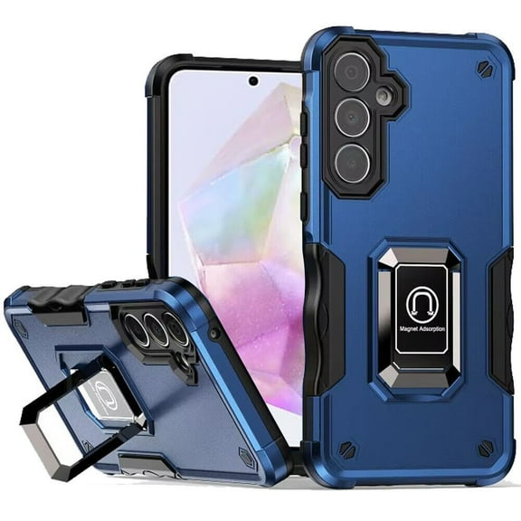 For Samsung Galaxy A36 SM-A366 OPTIMUM Kickstand Cover Cell Case - Blue