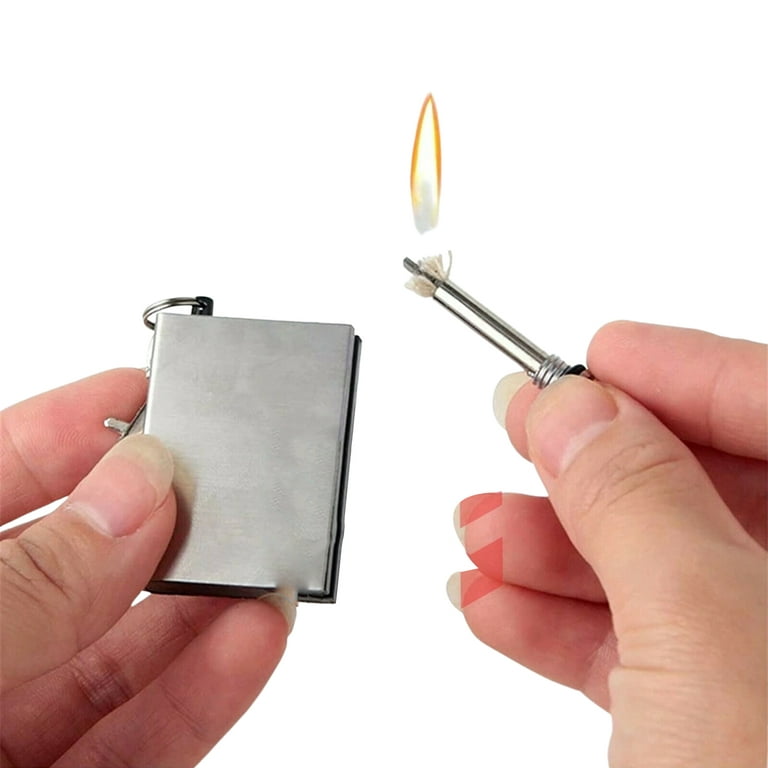 Flames Lighter Holder Key Fob. Bag Tags Keychain