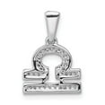thumbnail image 3 of 14K White Gold Charm Pendant Diamond Round Libra, 3 of 4