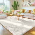 thumbnail image 2 of Buganda Area Rugs for Living Room 8'X10', Soft and Fluffy Shaggy Carpet for Pets, Machine Washable Floor Rugs for Bedroom, Cream, 2 of 8