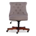 thumbnail image 2 of Linon Sinclair Wood Upholstered Office Chair in Dolphin Gray, 2 of 8