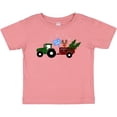 thumbnail image 3 of Inktastic Plaid Christmas Tractor with Cute Reindeer Boys or Girls Baby T-Shirt, 3 of 5