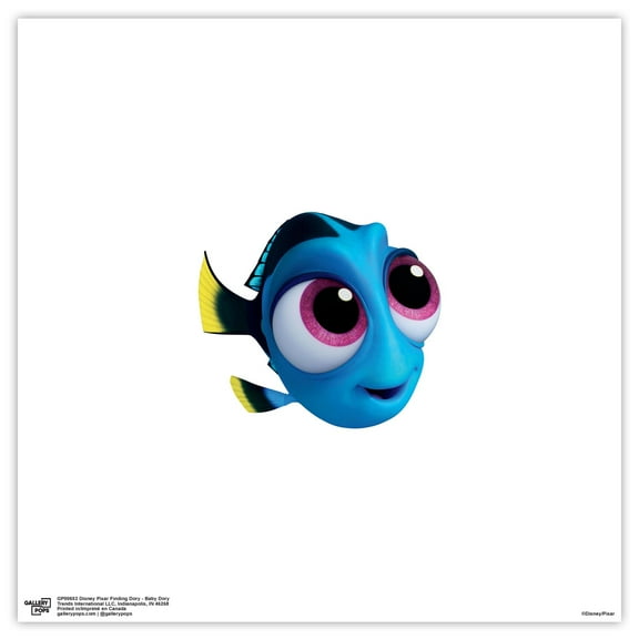 Gallery Pops Disney Pixar Finding Dory - Baby Dory Wall Art, Unframed Version, 12" x 12"