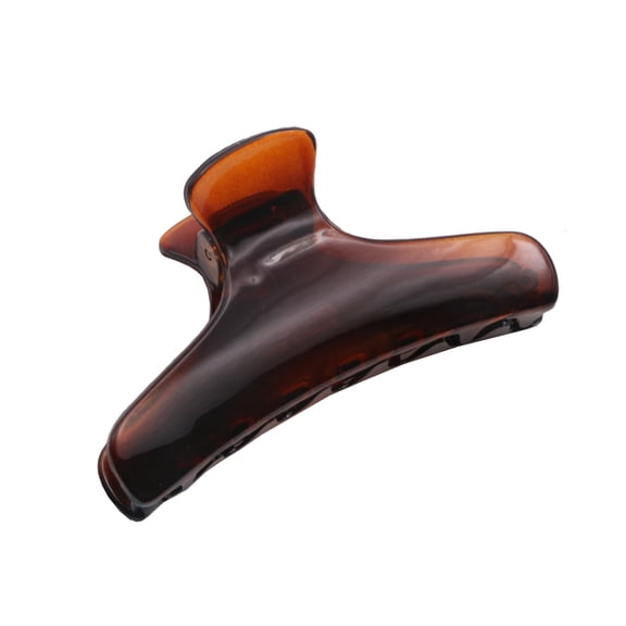Parcelona French Flat Salon Style Medium 3 1/4" Celluloid Hair Claw for Women (TortoiseShellBrown)