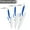 Blue&White, variant on 3-Piece Ceramic Knife Set with Covers-Sharp White Blade Rust Proof Kitchen Knives Stain Resistant Household Vegetables Slicing Tool