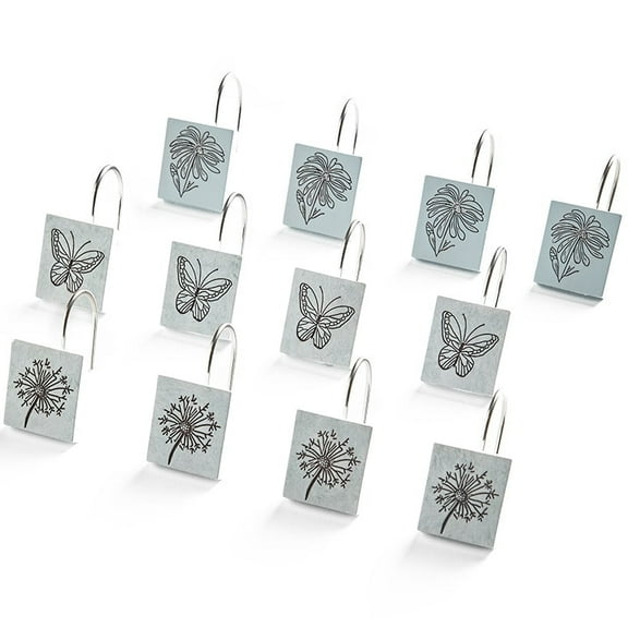 Love Is Bathroom Collection - Set of 12 Shower Hooks