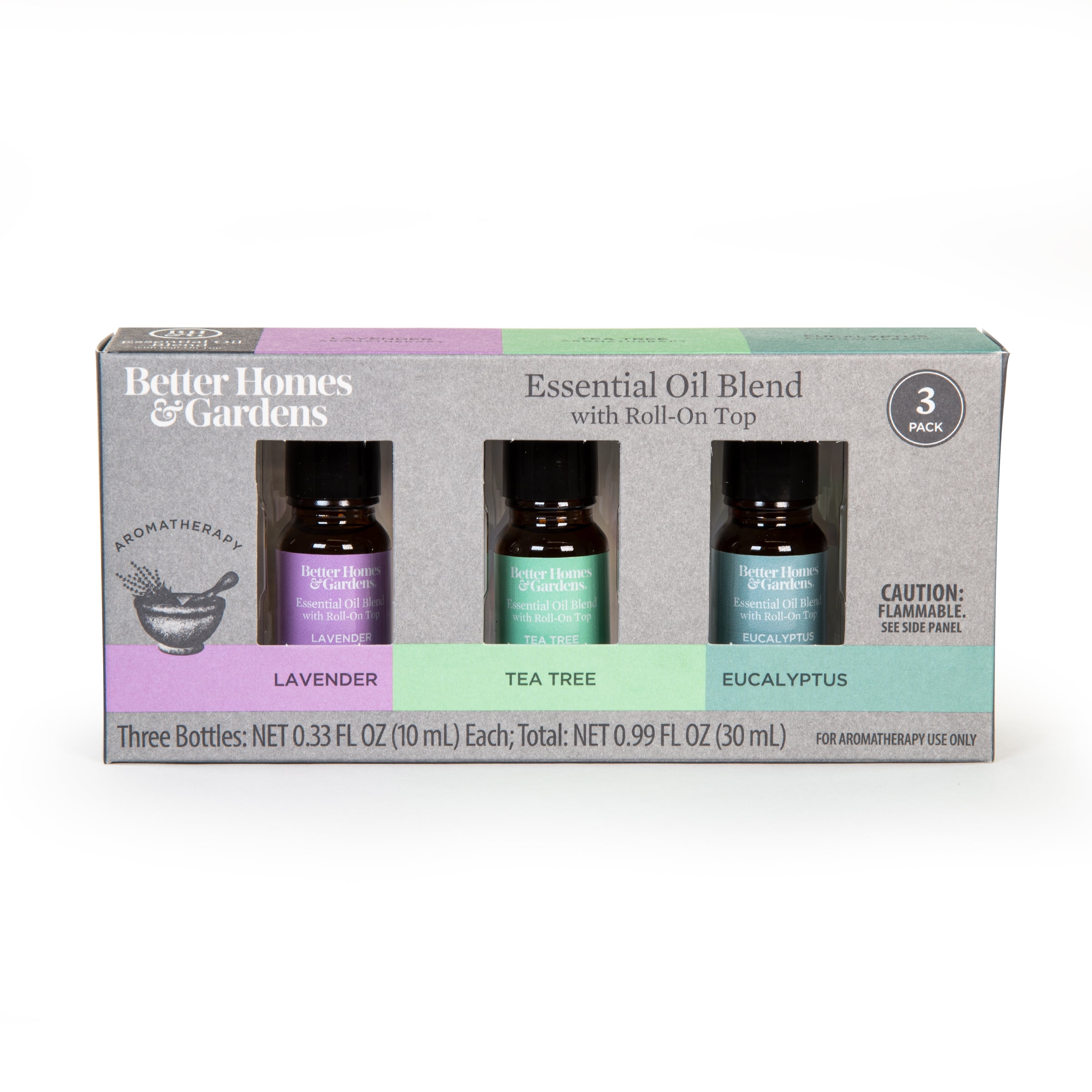 Better Homes & Gardens Essential Oil Blend with Roll-On Top Set, (3 x 10mL bottles)