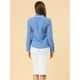 thumbnail image 5 of INSPIRE CHIC Blusa con cuello con volantes y lazo para mujer, blusa de manga larga con campana vintage Corazones Azules S, 5 of 6
