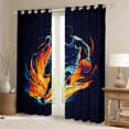 thumbnail image 2 of jejeloiu Basketball Gamer Blackout Curtains Set of 2 (52x84 Each),Ball Games Window Curtains For Sport Lover, 2 of 6