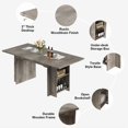 thumbnail image 5 of 63” Farmhouse Dining Table for 4–6 | Rectangular Wood Kitchen Table with Waterproof Surface & 2-Tier Storage | Rustic Dining Table with Heavy-Duty Trestle Legs for Kitchen & Dining Room, 5 of 8