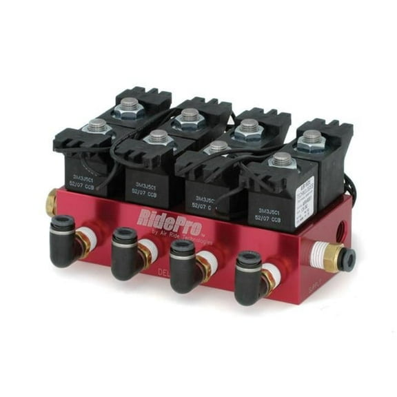 Ridetech 31934001 Air Valve Block RidePro 4-Way with 0.25 in. NPT